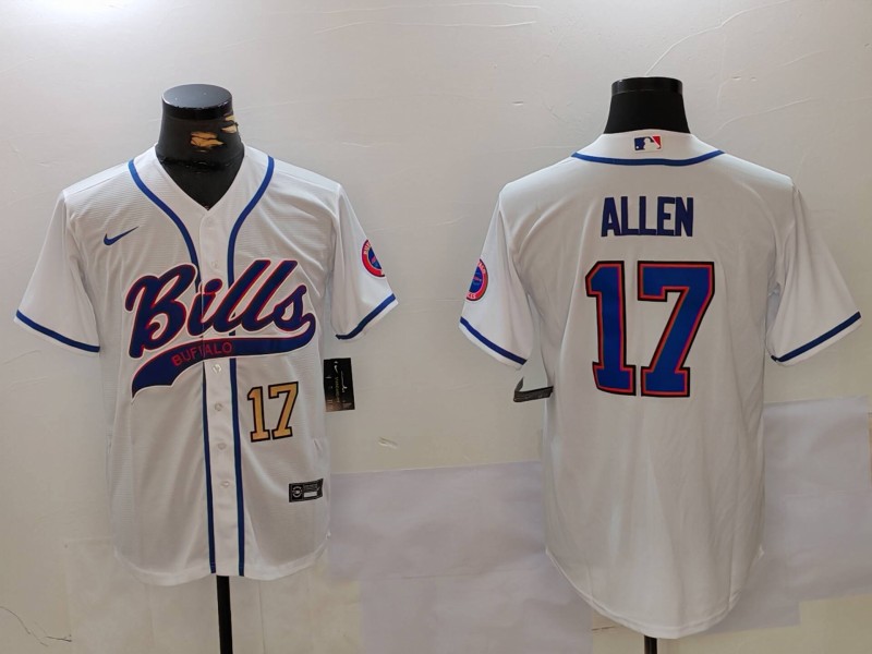 Men Buffalo Bills 17 Allen White Joint Name 2024 Nike Limited NFL Jersey style 9101